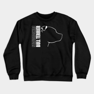 Staffordshire Bull Terrier profile dog lover Crewneck Sweatshirt